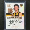 2023 Legacy AFL JOSH WEDDLE 2022 Draft Pick Signature Auto Copper 50/175