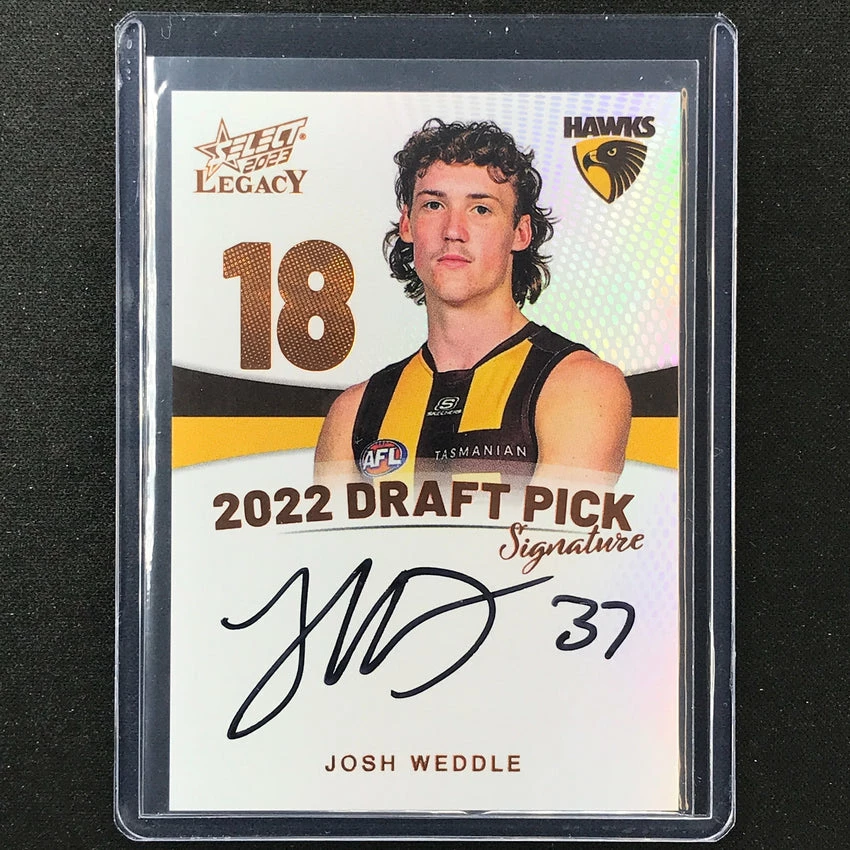 2023 Legacy AFL JOSH WEDDLE 2022 Draft Pick Signature Auto Copper 50/175 3 2023 Legacy AFL JOSH WEDDLE 2022 Draft Pick Signature Auto Copper 50/175