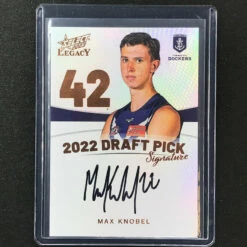 2023 Legacy AFL MAX KNOBEL 2022 Draft Pick Signature Auto Copper 27/175