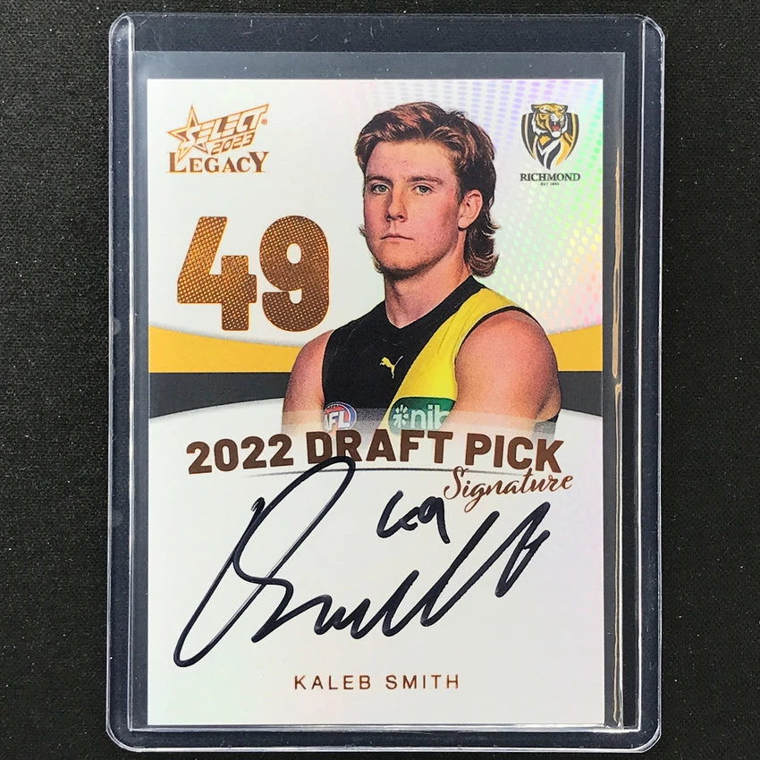 2023 Legacy AFL KALEB SMITH 2022 Draft Pick Signature Auto Copper 114/175 3 2023 Legacy AFL KALEB SMITH 2022 Draft Pick Signature Auto Copper 114/175