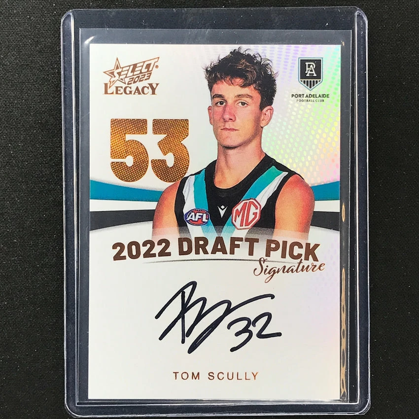 2023 Legacy AFL TOM SCULLY 2022 Draft Pick Signature Auto Copper 82/175 3 2023 Legacy AFL TOM SCULLY 2022 Draft Pick Signature Auto Copper 82/175
