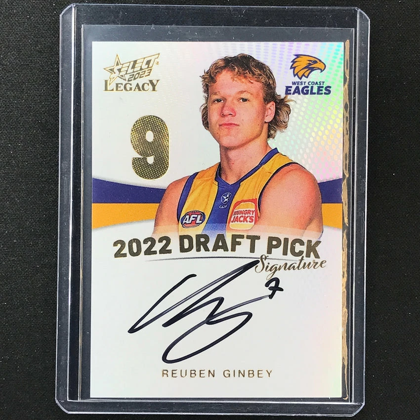 2023 Legacy AFL REUBEN GINBEY 2022 Draft Pick Signature Auto Gold 14/90 3 2023 Legacy AFL REUBEN GINBEY 2022 Draft Pick Signature Auto Gold 14/90