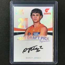 2023 Legacy AFL DARCY JONES 2022 Draft Pick Signature Auto Platinum 18/40