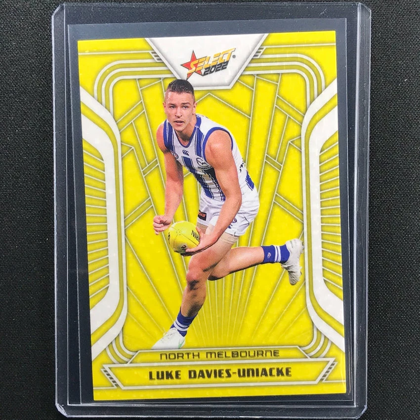 2022 Footy Stars LUKE DAVIES-UNIACKE Fractured Acid Yellow 122/145 3 2022 Footy Stars LUKE DAVIES-UNIACKE Fractured Acid Yellow 122/145
