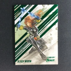 2022 Fleer Ultra Avengers BLACK WIDOW Base Green Foil #8