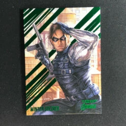 2022 Fleer Ultra Avengers WINTER SOLDIER Base Green Foil #88
