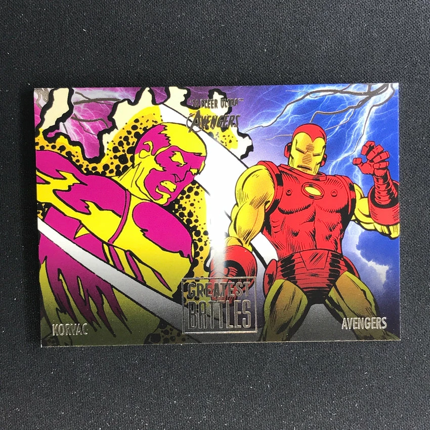 2022 Fleer Ultra Avengers THE KORVAC SAGA Greatest Battles Base #4 3 2022 Fleer Ultra Avengers THE KORVAC SAGA Greatest Battles Base #4