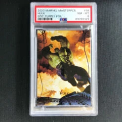 2020 Marvel Masterpieces HULK Epic Purple 142/199 PSA 8 (329)