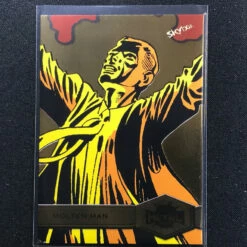 2021-2022 Marvel Spider-Man Metal Universe MOLTEN MAN High Series FX Gold #154