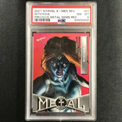 2020-21 X-Men Metal Universe MYSTIQUE Precious Metal Gems PMG Red 75/100 PSA 8