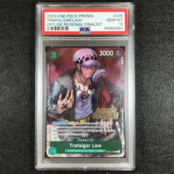 One Piece PSA 10 Trafalgar Law - OP02-035 - 2023 Offline Finalist Stamp Promo 683
