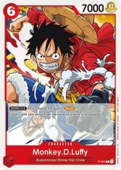 One Piece Monkey.D.Luffy - P-001 - Super Pre Release Promo