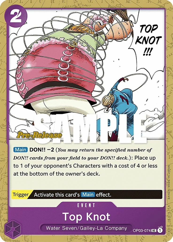 One Piece Top Knot #OP03-074 - Pre-Release Stamp Promo 3 One Piece Top Knot #OP03-074 - Pre-Release Stamp Promo