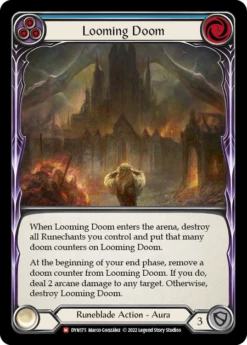 RAINBOW FOIL (Extended Art) Looming Doom - DYN175 - Majestic Dynasty