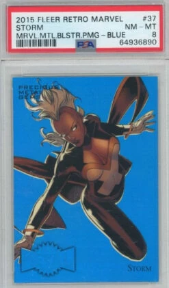 2015 Fleer Retro STORM Blaster Precious Metal Gems PMG Blue 9/50 PSA 8