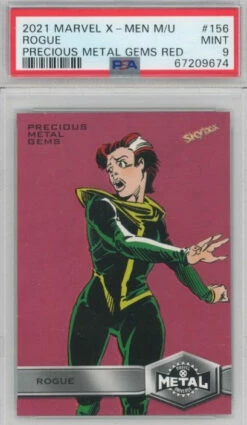 2020-21 X-Men Metal Universe ROGUE Precious Metal Gems PMG Red 17/100 PSA 9